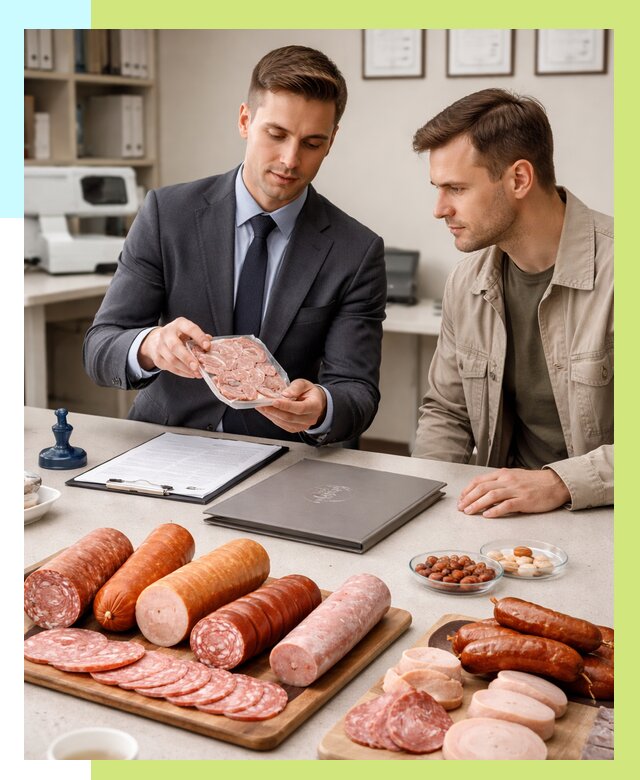 Сертификация колбасных изделий в Энгельсе от 7994 р. | Алешин-Энг