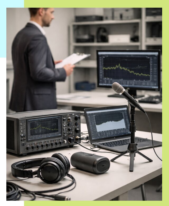 Сертификация аудиотехники в Энгельсе от 15989 р., Алешин-Энг